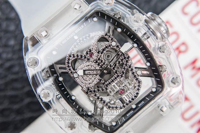 Richard Mille e理查徳米勒 RM052系列 最新鬼頭升級版 顱骨系列 原裝透明殼 理查徳米勒高端男士全自動機械腕表  hds1447